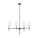 Myhouse Lighting Visual Comfort Studio - 3287204-112 - Four Light Chandelier - Baker - Midnight Black