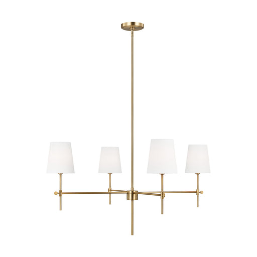 Myhouse Lighting Visual Comfort Studio - 3287204-848 - Four Light Chandelier - Baker - Satin Brass