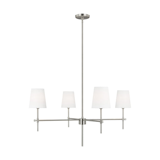 Myhouse Lighting Visual Comfort Studio - 3287204-962 - Four Light Chandelier - Baker - Brushed Nickel