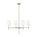 Myhouse Lighting Visual Comfort Studio - 3287204-965 - Four Light Chandelier - Baker - Antique Brushed Nickel