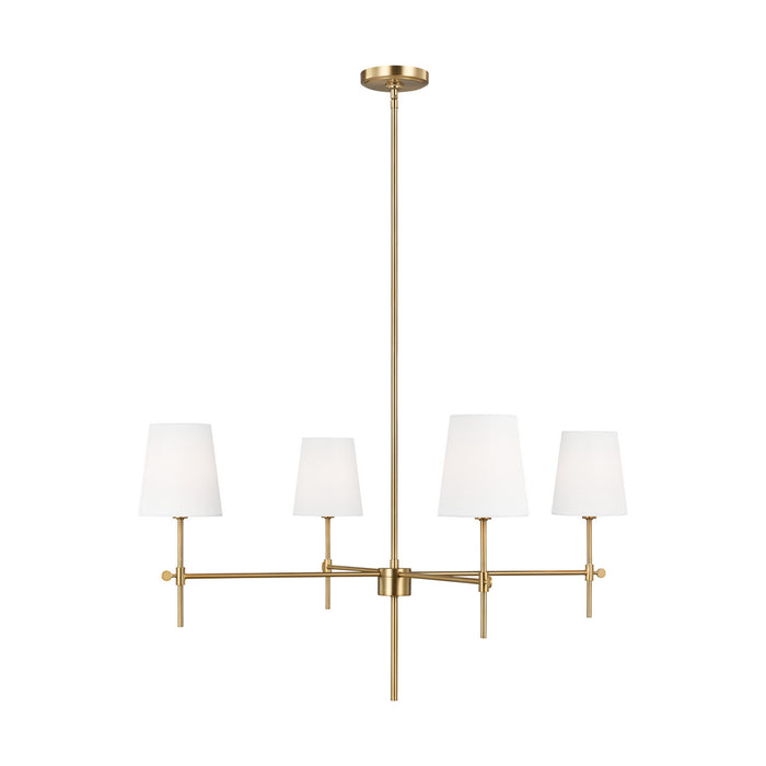 Myhouse Lighting Visual Comfort Studio - 3287204EN-848 - Four Light Chandelier - Baker - Satin Brass