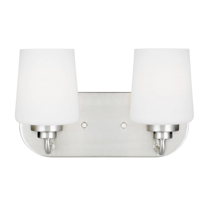 Myhouse Lighting Generation Lighting - 4402802-962 - Two Light Wall / Bath - Windom - Brushed Nickel