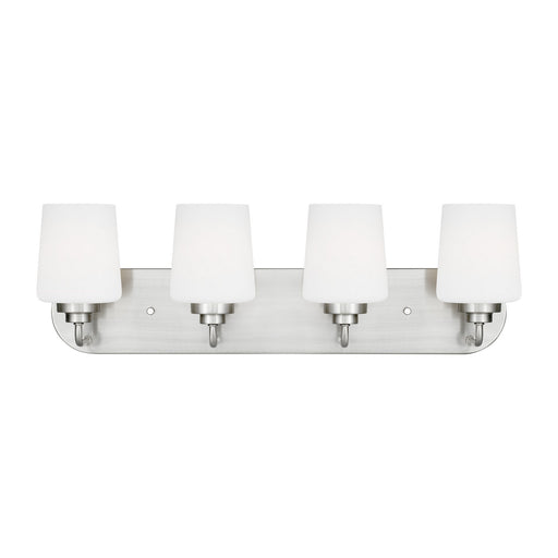 Myhouse Lighting Generation Lighting - 4402804-962 - Four Light Wall / Bath - Windom - Brushed Nickel