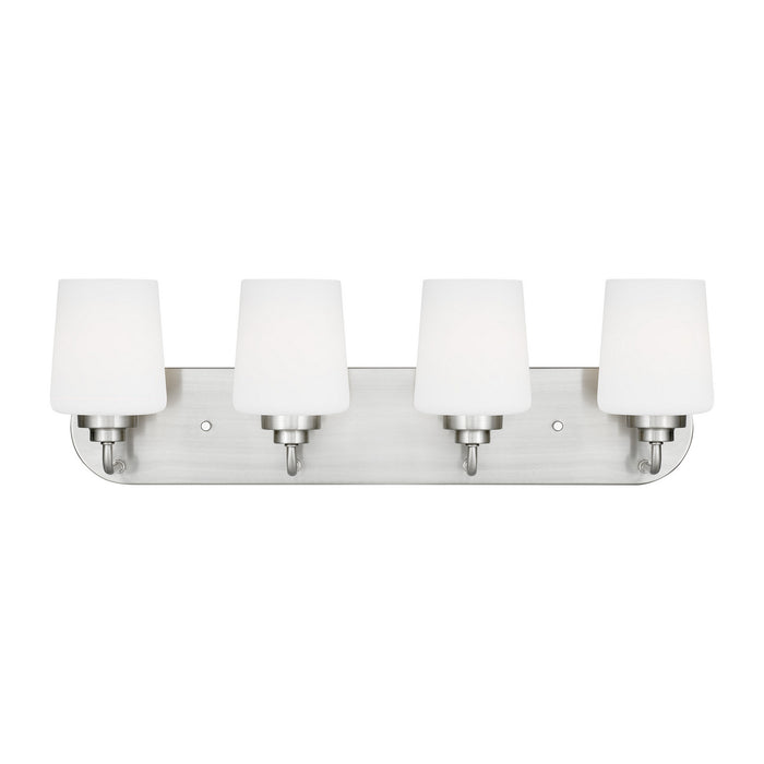 Myhouse Lighting Generation Lighting - 4402804EN3-962 - Four Light Wall / Bath - Windom - Brushed Nickel