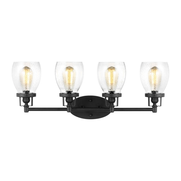 Myhouse Lighting Generation Lighting - 4414504-112 - Four Light Wall / Bath - Belton - Midnight Black