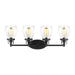 Myhouse Lighting Generation Lighting - 4414504-112 - Four Light Wall / Bath - Belton - Midnight Black