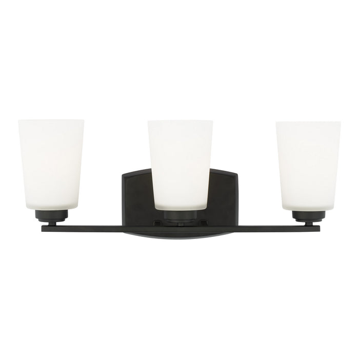 Myhouse Lighting Generation Lighting - 4428903-112 - Three Light Wall / Bath - Franport - Midnight Black