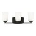 Myhouse Lighting Generation Lighting - 4428903-112 - Three Light Wall / Bath - Franport - Midnight Black