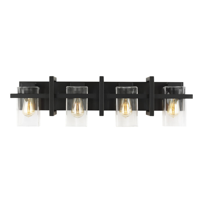 Myhouse Lighting Generation Lighting - 4441504-112 - Four Light Wall / Bath - Mitte - Midnight Black