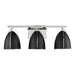 Myhouse Lighting Visual Comfort Studio - 4451703-05 - Three Light Wall / Bath - Norman - Chrome