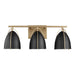 Myhouse Lighting Visual Comfort Studio - 4451703-848 - Three Light Wall / Bath - Norman - Satin Brass