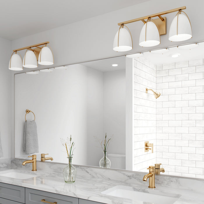 Myhouse Lighting Visual Comfort Studio - 4451803-848 - Three Light Wall / Bath - Norman - Satin Brass