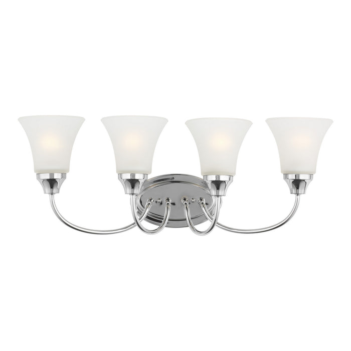 Myhouse Lighting Generation Lighting - 44808-05 - Four Light Wall / Bath - Holman - Chrome