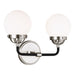 Myhouse Lighting Visual Comfort Studio - 4487902EN-962 - Two Light Wall / Bath - Cafe - Brushed Nickel