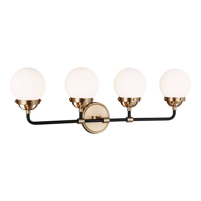 Myhouse Lighting Visual Comfort Studio - 4487904EN-848 - Four Light Wall / Bath - Cafe - Satin Brass