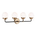 Myhouse Lighting Visual Comfort Studio - 4487904EN-848 - Four Light Wall / Bath - Cafe - Satin Brass