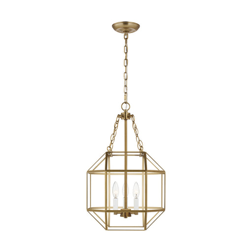 Myhouse Lighting Visual Comfort Studio - 5179403-848 - Three Light Lantern - Morrison - Satin Brass