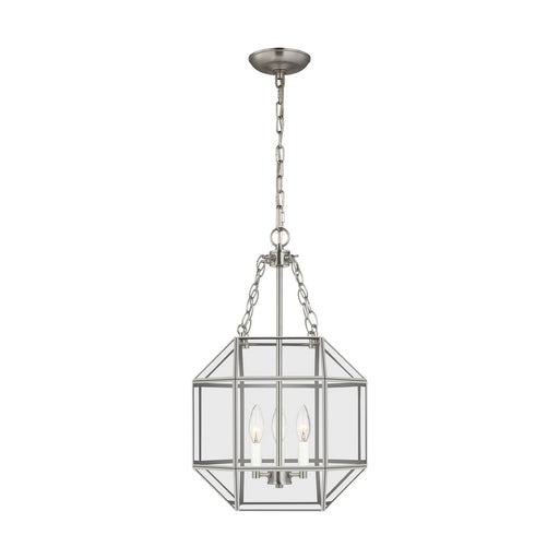 Myhouse Lighting Visual Comfort Studio - 5179403-962 - Three Light Lantern - Morrison - Brushed Nickel