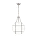 Myhouse Lighting Visual Comfort Studio - 5179453-962 - Three Light Lantern - Morrison - Brushed Nickel