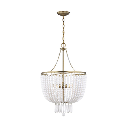 Myhouse Lighting Visual Comfort Studio - 5180704-848 - Four Light Pendant - Jackie - Satin Brass