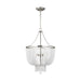 Myhouse Lighting Visual Comfort Studio - 5180704-962 - Four Light Pendant - Jackie - Brushed Nickel