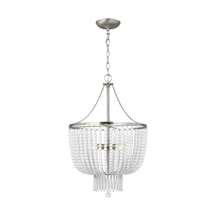 Myhouse Lighting Visual Comfort Studio - 5180704EN-962 - Four Light Pendant - Jackie - Brushed Nickel