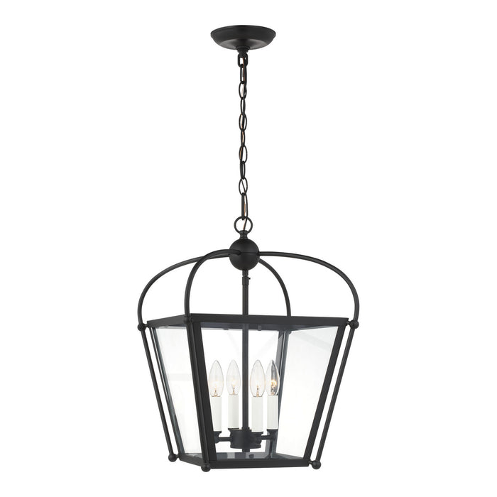 Myhouse Lighting Visual Comfort Studio - 5191004-112 - Four Light Foyer - Charleston - Midnight Black