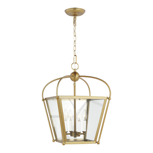 Myhouse Lighting Visual Comfort Studio - 5191004-848 - Four Light Foyer - Charleston - Satin Brass