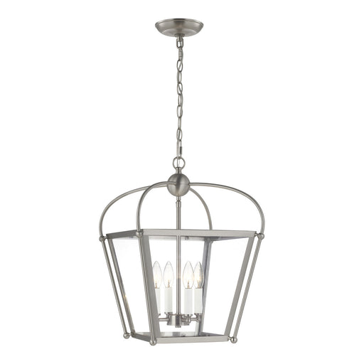 Myhouse Lighting Visual Comfort Studio - 5191004-962 - Four Light Foyer - Charleston - Brushed Nickel