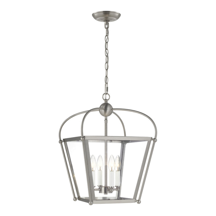 Myhouse Lighting Visual Comfort Studio - 5191004EN-962 - Four Light Lantern - Charleston - Brushed Nickel