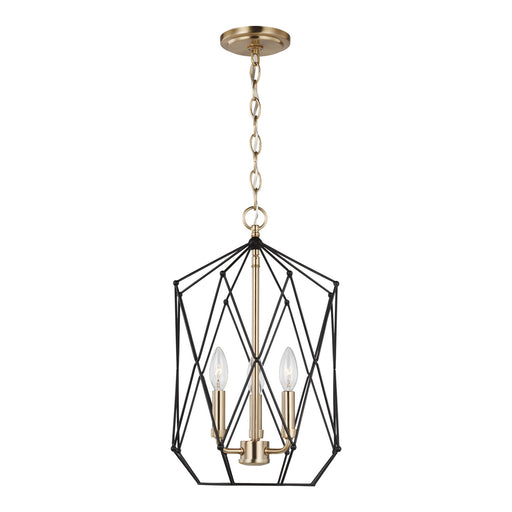 Myhouse Lighting Visual Comfort Studio - 5234103-848 - Three Light Lantern - Zarra - Satin Brass