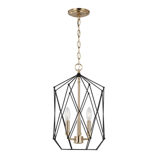 Myhouse Lighting Visual Comfort Studio - 5234103EN-848 - Three Light Lantern - Zarra - Satin Brass