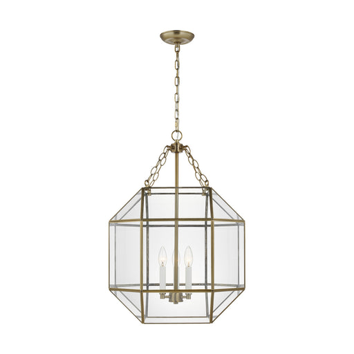 Myhouse Lighting Visual Comfort Studio - 5279403-848 - Three Light Lantern - Morrison - Satin Brass