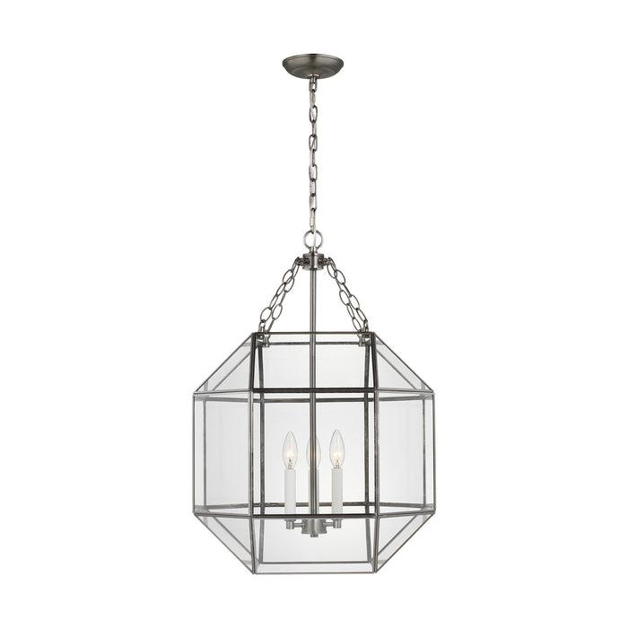 Myhouse Lighting Visual Comfort Studio - 5279403-965 - Three Light Lantern - Morrison - Antique Brushed Nickel