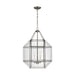 Myhouse Lighting Visual Comfort Studio - 5279403-965 - Three Light Lantern - Morrison - Antique Brushed Nickel