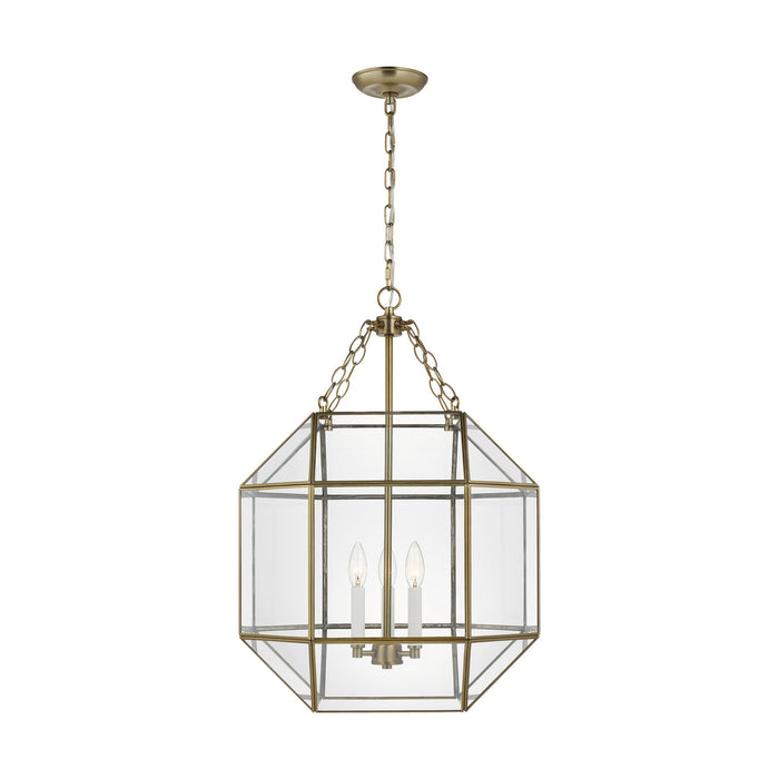 Myhouse Lighting Visual Comfort Studio - 5279403EN-848 - Three Light Lantern - Morrison - Satin Brass