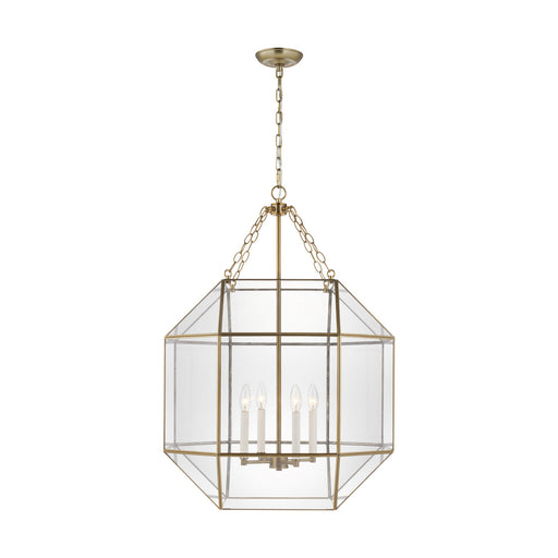 Myhouse Lighting Visual Comfort Studio - 5279404-848 - Four Light Lantern - Morrison - Satin Brass