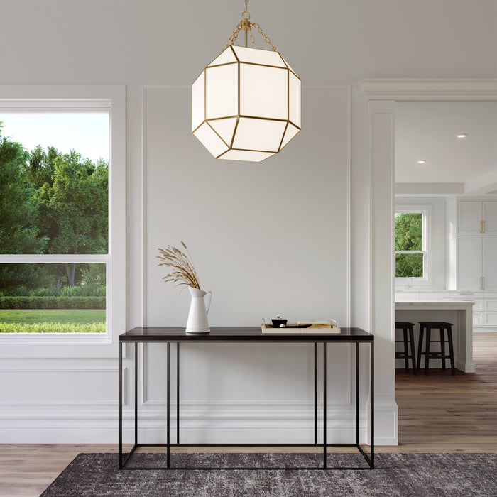 Myhouse Lighting Visual Comfort Studio - 5279453-848 - Three Light Lantern - Morrison - Satin Brass