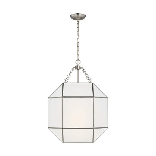 Myhouse Lighting Visual Comfort Studio - 5279453-962 - Three Light Lantern - Morrison - Brushed Nickel