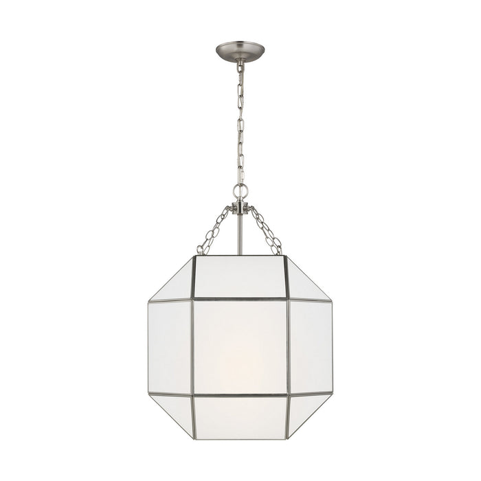 Myhouse Lighting Visual Comfort Studio - 5279453-962 - Three Light Lantern - Morrison - Brushed Nickel