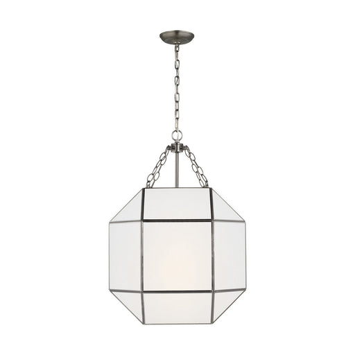 Myhouse Lighting Visual Comfort Studio - 5279453-965 - Three Light Lantern - Morrison - Antique Brushed Nickel