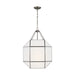 Myhouse Lighting Visual Comfort Studio - 5279453-965 - Three Light Lantern - Morrison - Antique Brushed Nickel