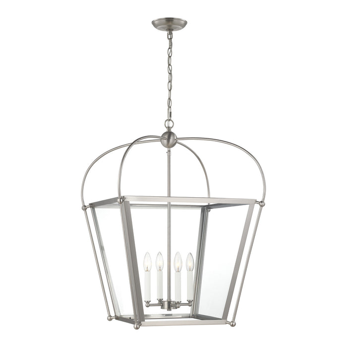 Myhouse Lighting Visual Comfort Studio - 5291004-962 - Four Light Foyer - Charleston - Brushed Nickel