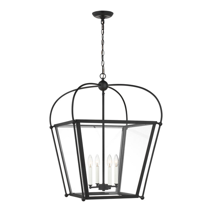 Myhouse Lighting Visual Comfort Studio - 5291004EN-112 - Four Light Foyer - Charleston - Midnight Black