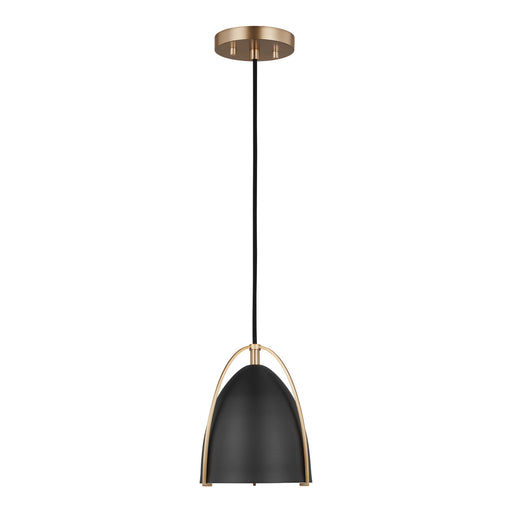 Myhouse Lighting Visual Comfort Studio - 6151701-848 - One Light Mini-Pendant - Norman - Satin Brass