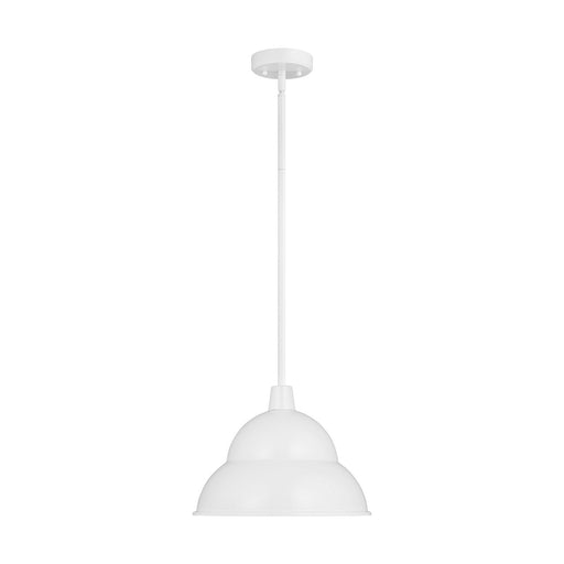 Myhouse Lighting Visual Comfort Studio - 6236701-15 - One Light Outdoor Pendant - Barn Light - White