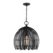 Myhouse Lighting Visual Comfort Studio - 6522701-112 - One Light Pendant - Hanalei - Midnight Black