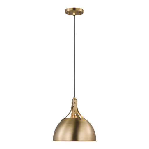 Myhouse Lighting Visual Comfort Studio - 6524201-848 - One Light Pendant - Rockland - Satin Brass