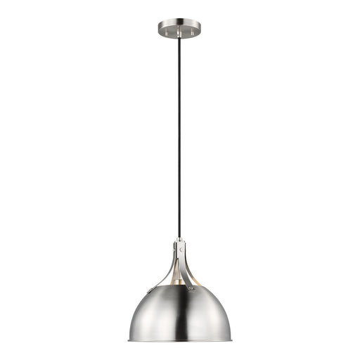 Myhouse Lighting Visual Comfort Studio - 6524201-962 - One Light Pendant - Rockland - Brushed Nickel