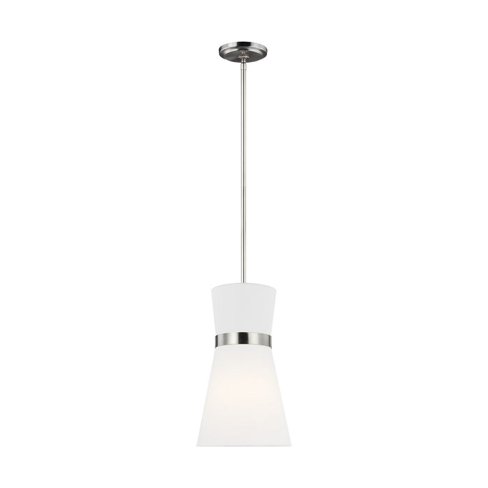 Myhouse Lighting Visual Comfort Studio - 6590501EN3-962 - One Light Pendant - Clark - Brushed Nickel